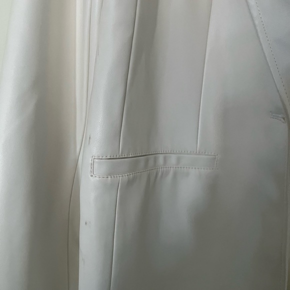 STAUD vegan leather white blazer never worn - Picture 3 of 6